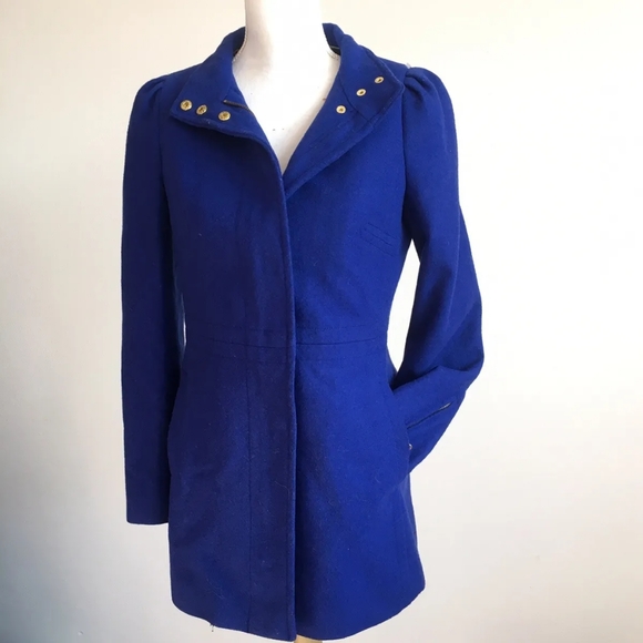 Banana Republic - Structured Wool City Coat 686057 | Cobalt Blue | Size Medium - Picture 8 of 14